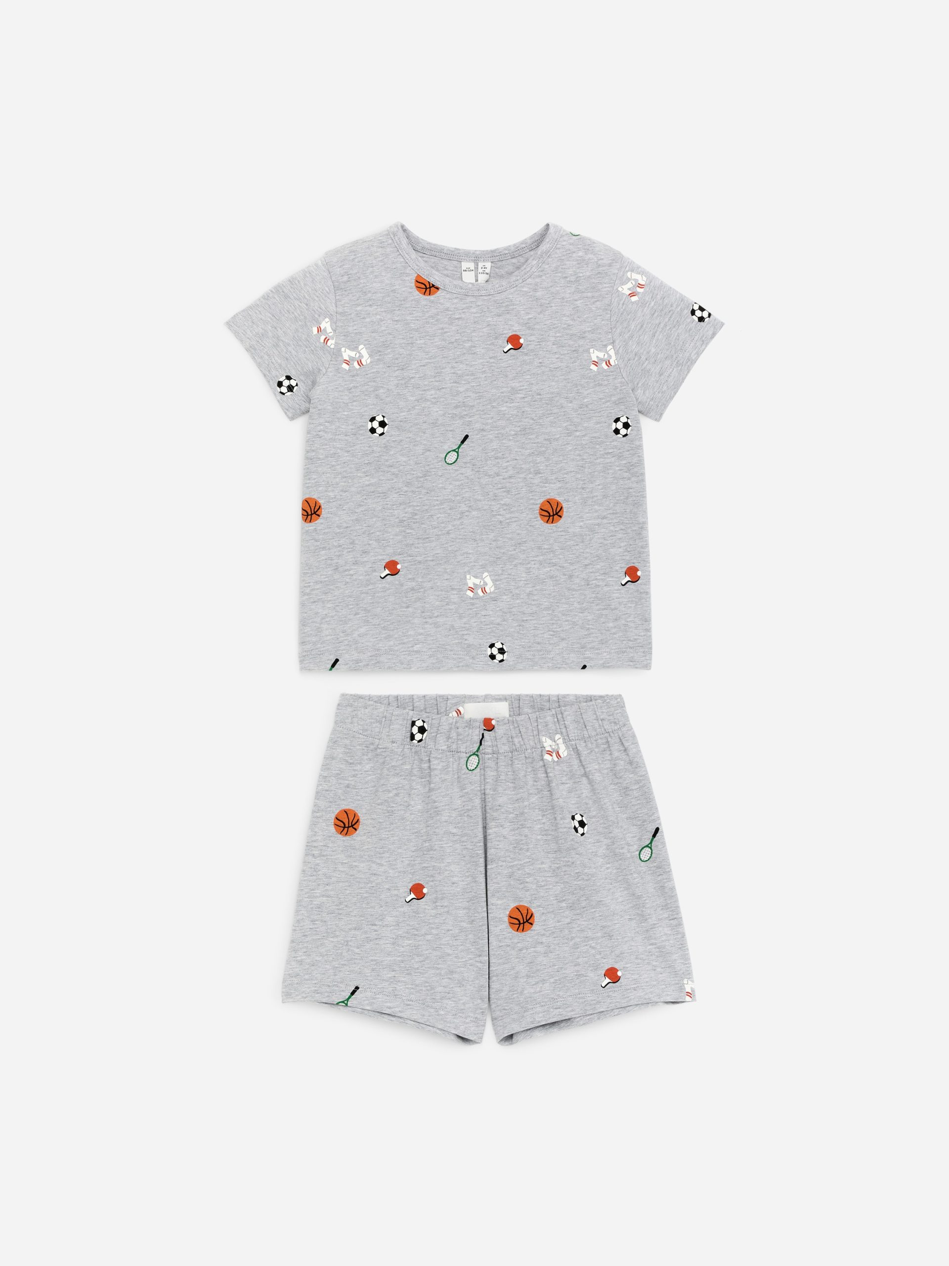 arket-pyjama-060rxa-1.jpg Short Jersey Pyjama Set – Grey – ARKET NL - Afbeelding 1