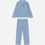 Pyjama Set – Blue/Striped – ARKET NL