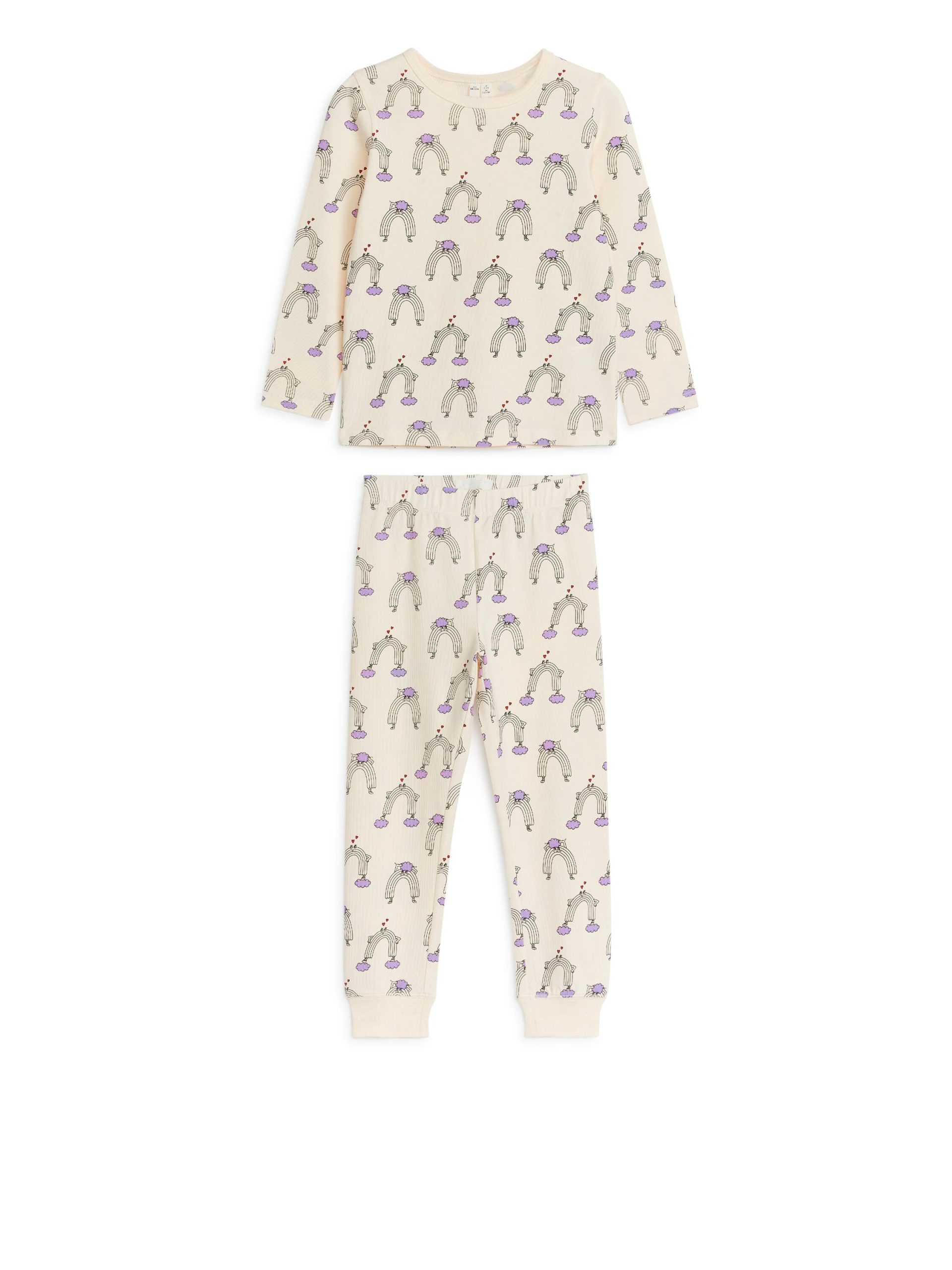 arket-pyjama-439tkh-1.jpg Jersey Pyjama Set – Pink/Red – ARKET NL - Afbeelding 1