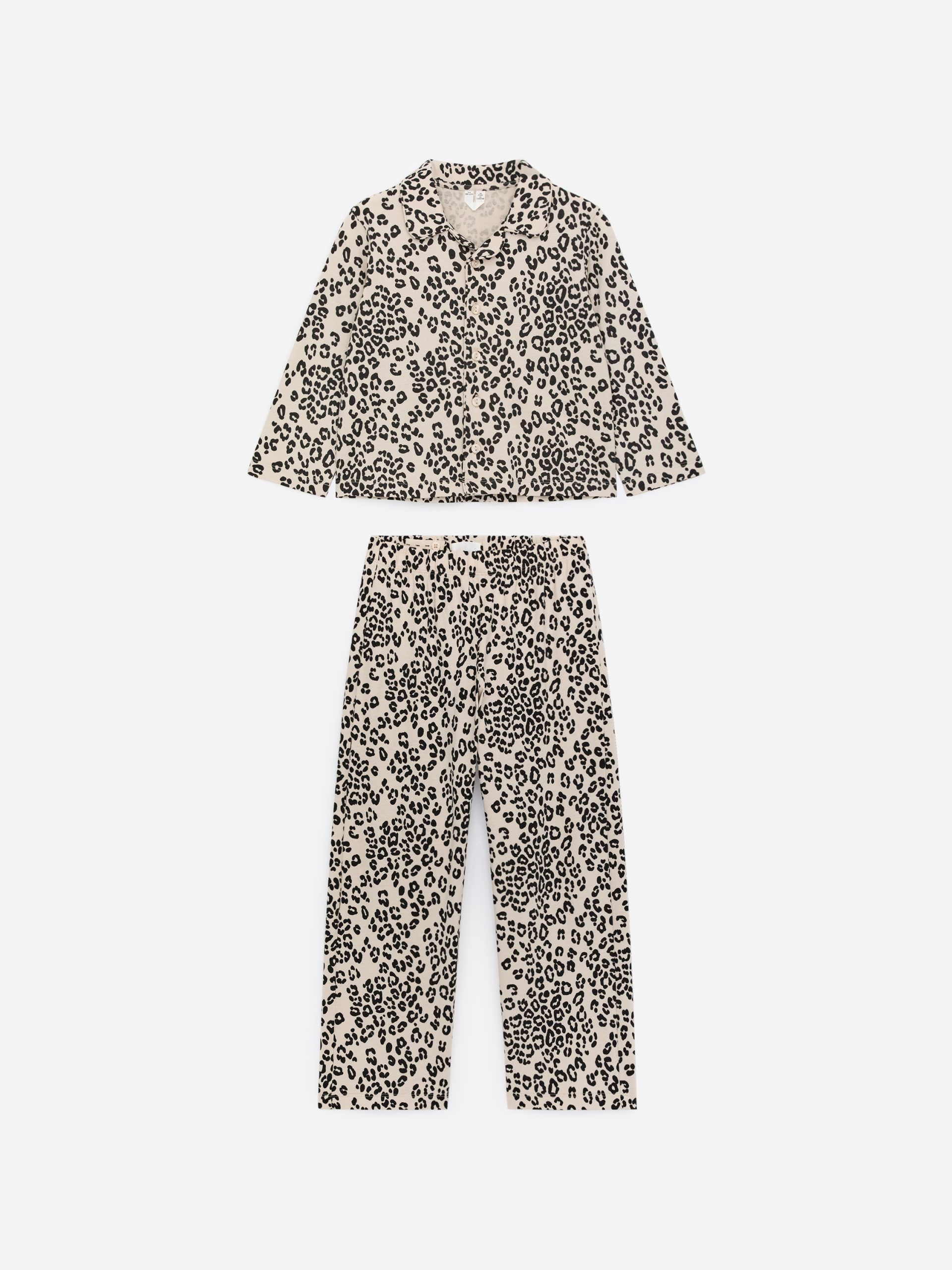 arket-pyjama-572eri-1.jpg Cotton Pyjama Set – Beige/Black – ARKET NL - Afbeelding 1