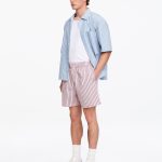 Pyjama Shorts – Pink/Striped – ARKET NL