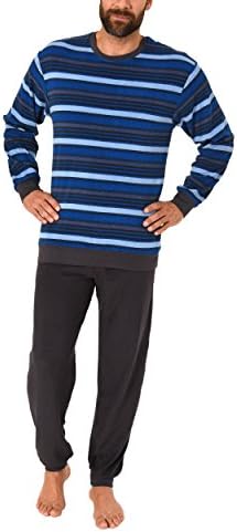badstof-heren-pyjama-007riu-1.jpg Normann Heren badstof pyjama lang met manchetten ook verkrijgbaar in grote maten 101 93 732, blauw, 50 : Amazon.nl: Kleding, schoenen & sieraden - Afbeelding 1