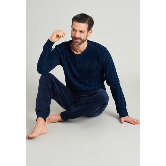badstof-pyjama-030kzx.png Pyjama heren Schiesser badstof | Ondermodeshoppen - Afbeelding 1