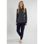 Gotzburg dames badstof pyjama blauw 240172 632