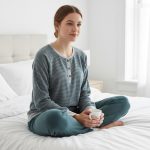 Tenderness Dames Pyjama Badstof Lange Mouwen Petrol Groen Maat S