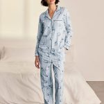 Chelsea Peers Organic Cotton Polar Bear Stripe Print Long Pyjama Set (CPSCW1007RPBS02) Pyjama''s Boozt.com
