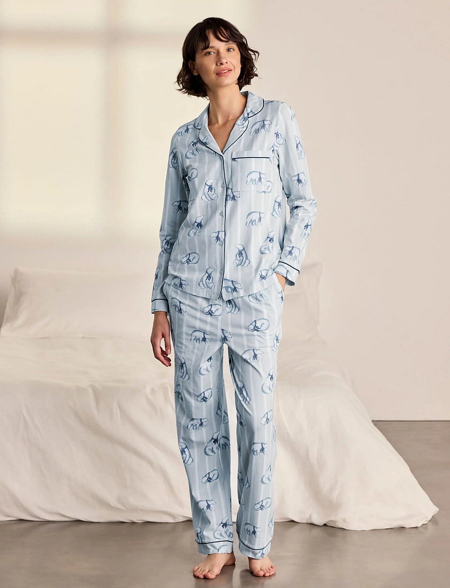 chelsea-peers-pyjama-471voi-1.jpg Chelsea Peers Organic Cotton Polar Bear Stripe Print Long Pyjama Set (CPSCW1007RPBS02) Pyjama''s Boozt.com - Afbeelding 1