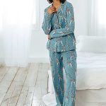 Giraffe Button Up Pyjama Set by Chelsea Peers | Look Again