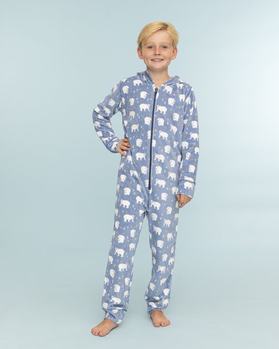 claesens-pyjama-579xxt-1.jpg Claesen's® Onesie Velours Polar Bear2453181 Polar Bear 4 | bol - Afbeelding 1