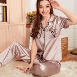 MKL Dames nachthemd Pyjama broek en blouse Nachtjapon Polyester/ Satijn ... | bol