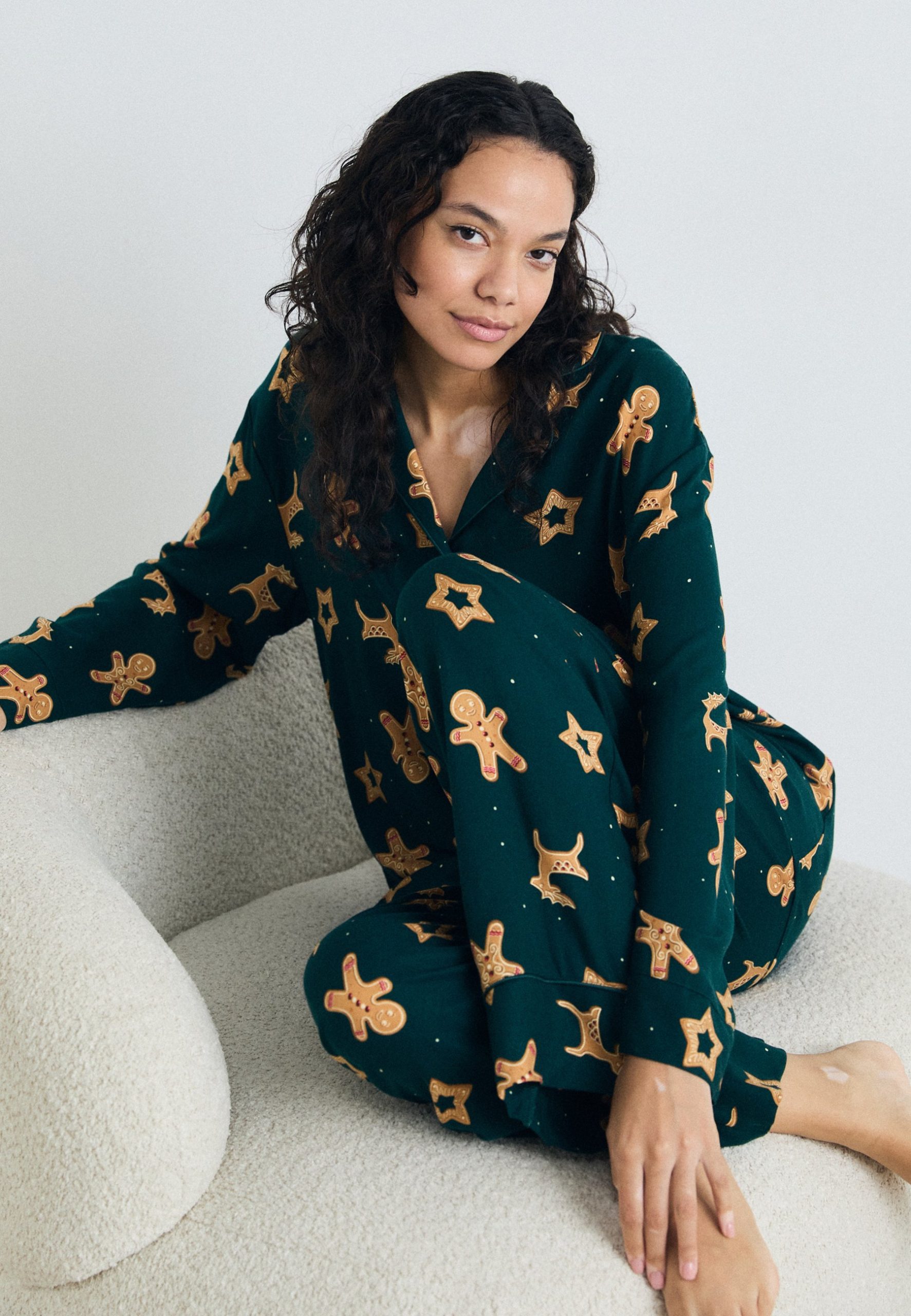 dames-pyjama-hunkemoller-546tfi.jpg Hunkemöller GINGER SET Pyjama green/groen Zalando.nl - Afbeelding 1