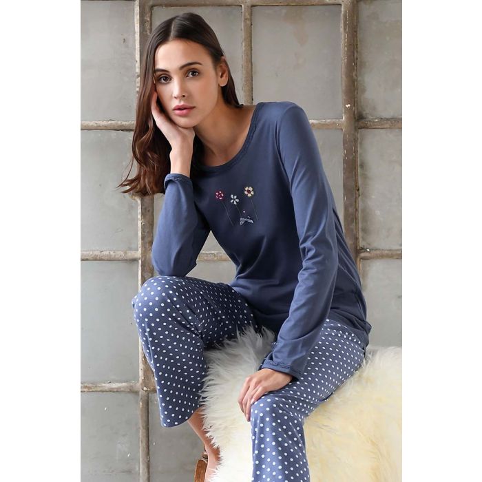 dames-pyjama-lange-mouw-550dnu-1.jpg Ringella dames pyjama night shadow | Pyjama webshop | Online de mooiste pyjama's, nachthemden, ondermode en meer - Afbeelding 1