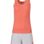 Rebelle dames shortama set met top 'little sweet heart ♥'