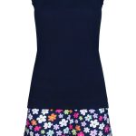 Rebelle biogisch katoenen shortama set voor dames met mouwloze rib top 'forever flowers'