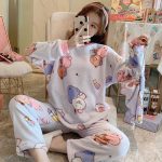 XIZOU Dames Flanellen Pyjama Set Winter Warm Car... – Grandado