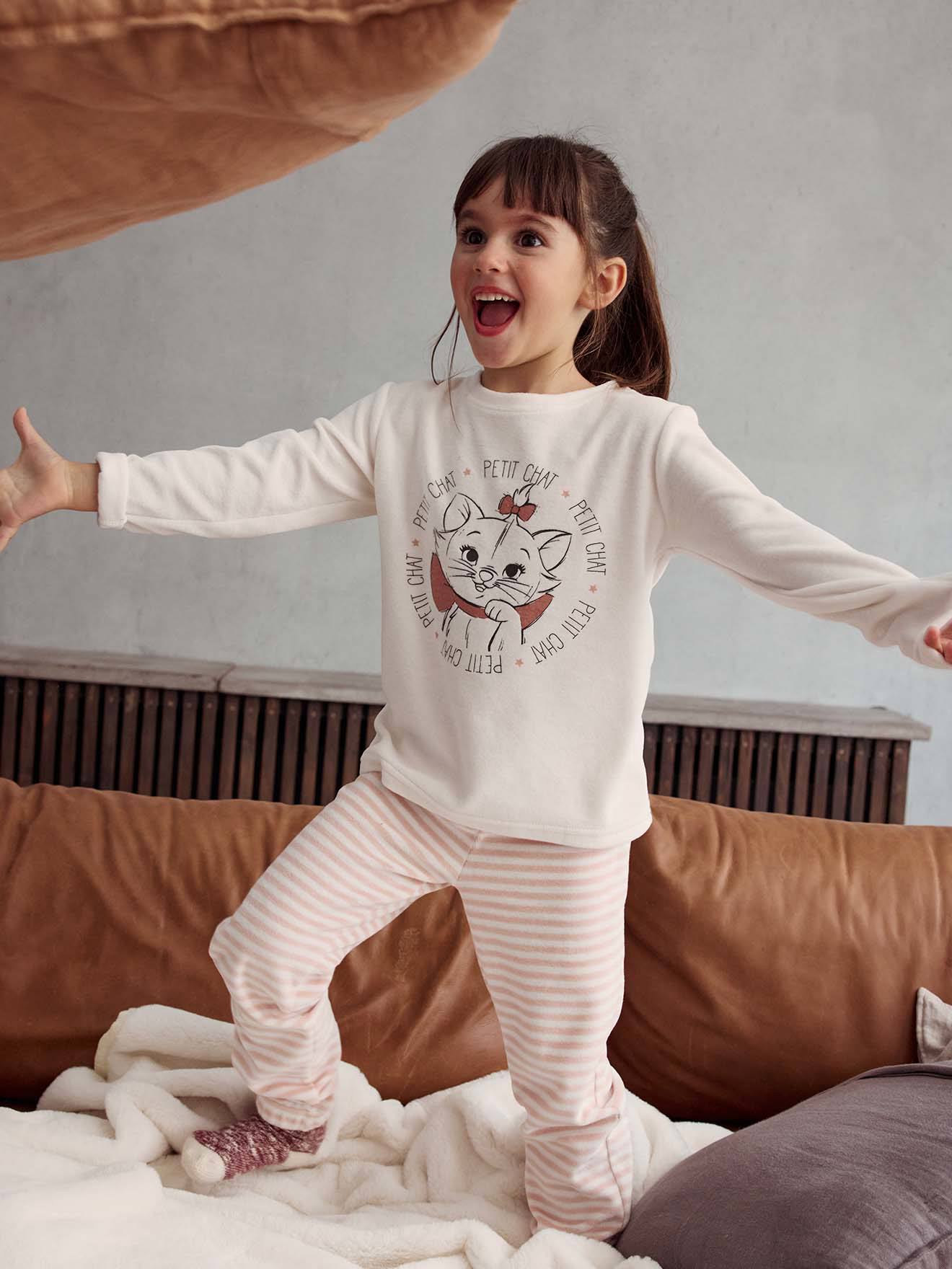 disney-pyjama-827unj-1.jpg Pyjama voor meisjes Disney® Marie Aristokatten lichtroze - Afbeelding 1