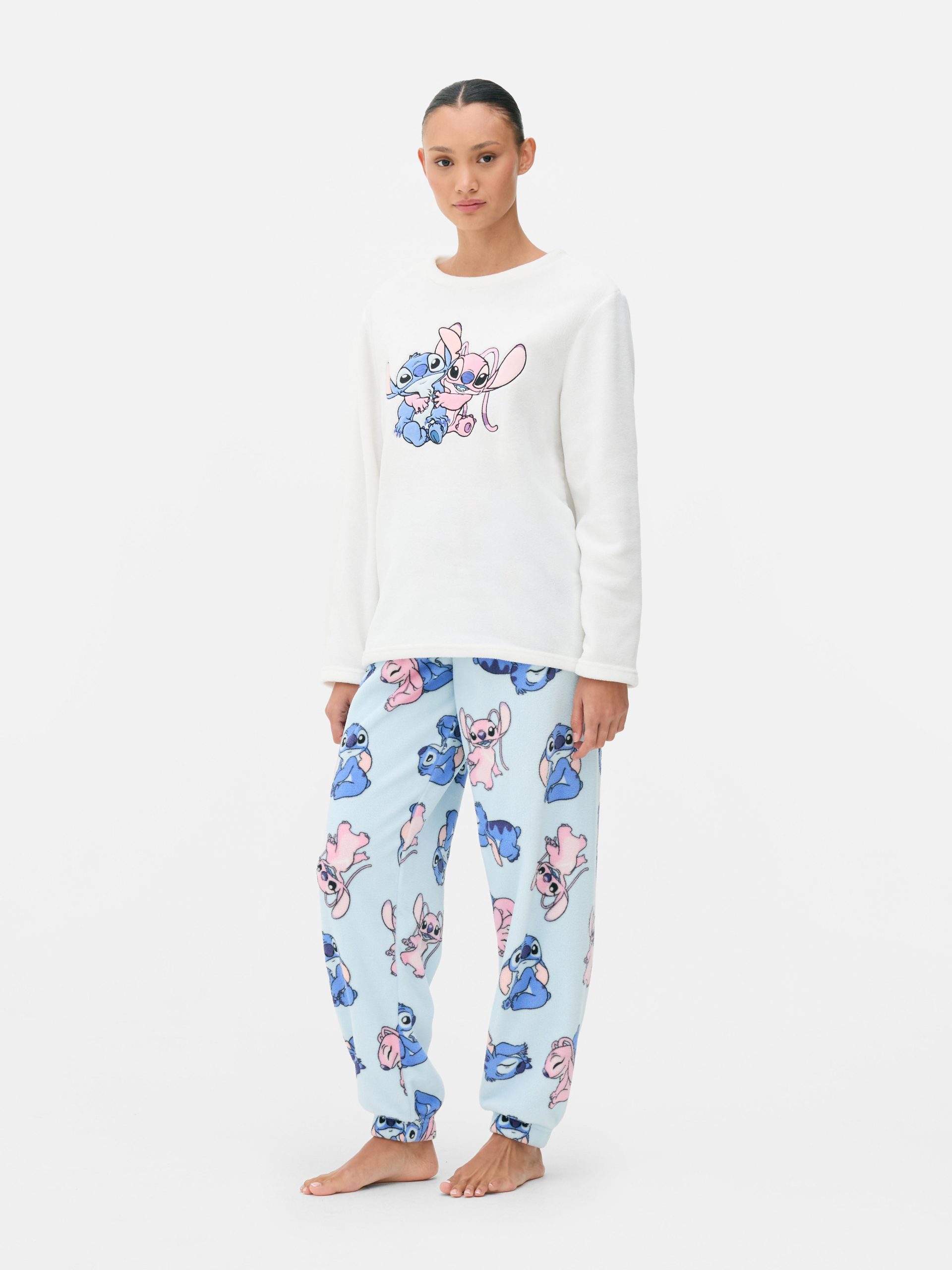 disney-pyjama-dames-396fyc-1.jpg Fleece pyjama met personage Disney Ivoorwit Dames | Primark - Afbeelding 1