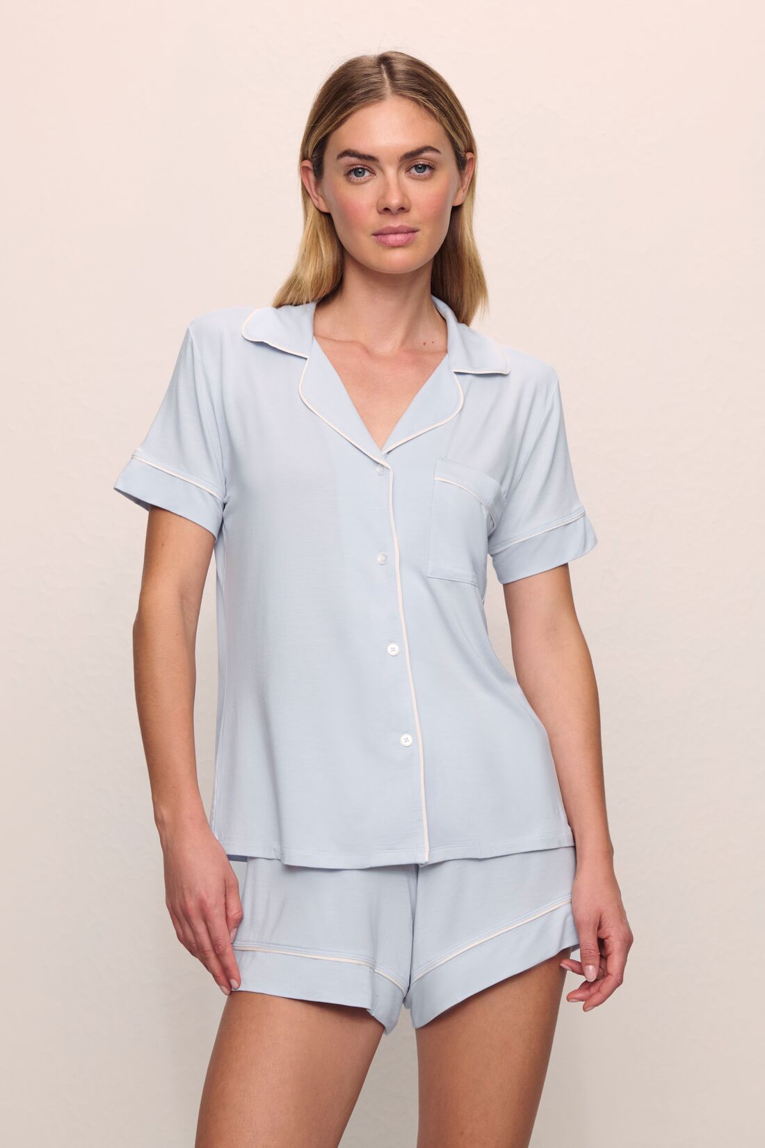 eberjey-pyjama-023uen-1.jpg Gisele TENCEL™ Modal Relaxed Short PJ Set - Afbeelding 1