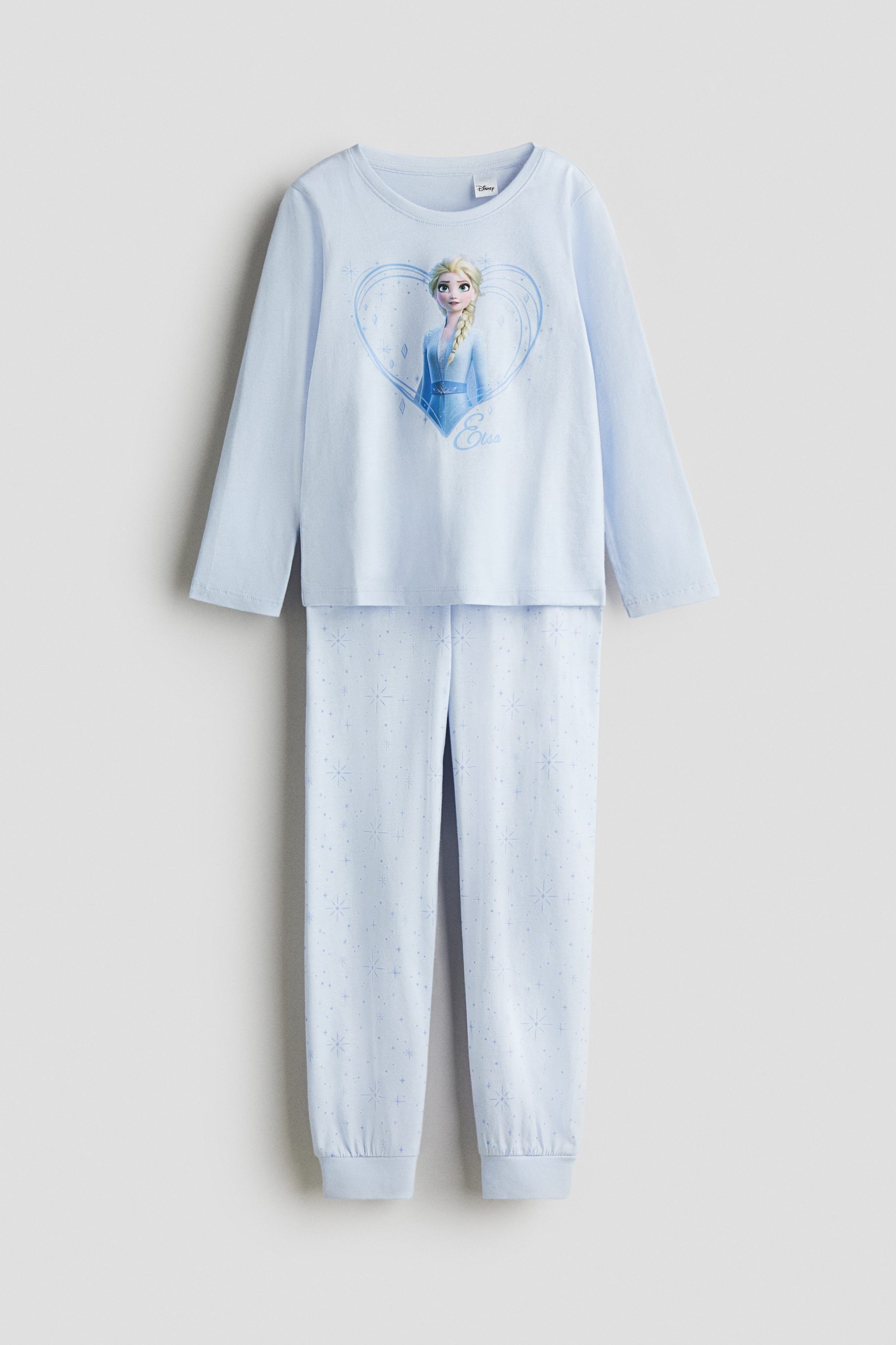 elsa-pyjama-310yor-1.jpg Tricot pyjama Lichtblauw/Frozen KINDEREN | H&M NL - Afbeelding 1