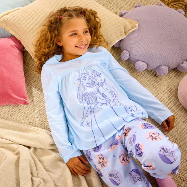 elsa-pyjama-817dtr-1.jpg Anna and Elsa Pyjamas for Kids, Frozen - Afbeelding 1