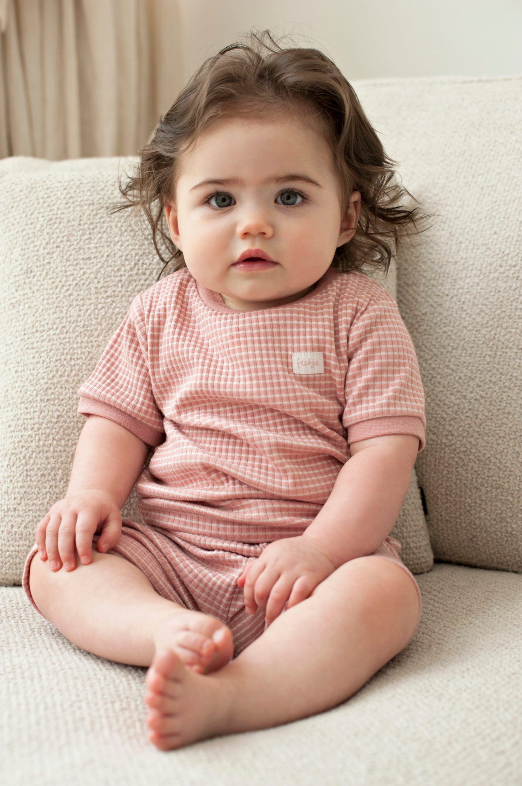 feetje-shortama-857nvg-1.jpg Feetje Shortama Wafel Mauve | Zomer Pyjama 56 152 - Afbeelding 1