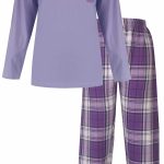 Irresistible Dames Pyjama Flanel 100% Katoen Lila – Pyjamaonline