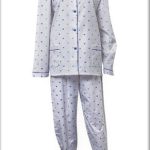 Cocodream Dames Flanel Pyjama LichtBlauw met strikje