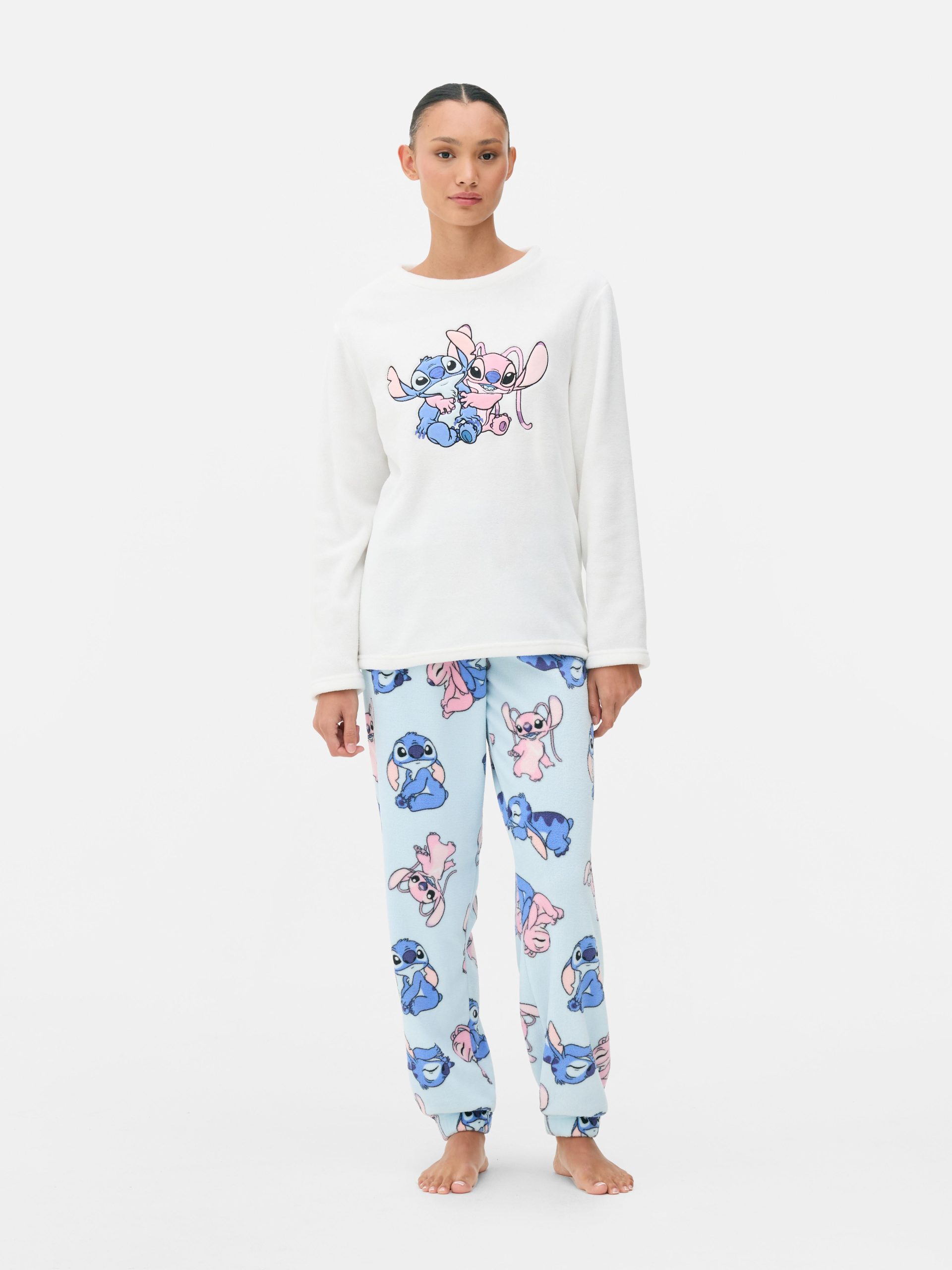 fluffy-pyjama-441wqc-1.jpg Fleece pyjama met personage Disney Ivoorwit Dames | Primark - Afbeelding 1
