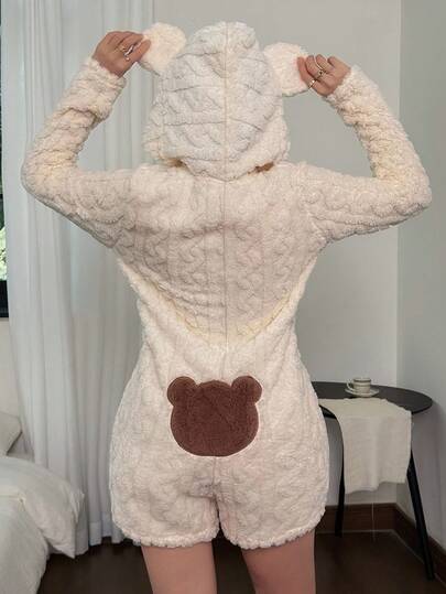 fluffy-pyjama-662lrc-1.jpg Fluffy pajamas | SHEIN Nederland - Afbeelding 1