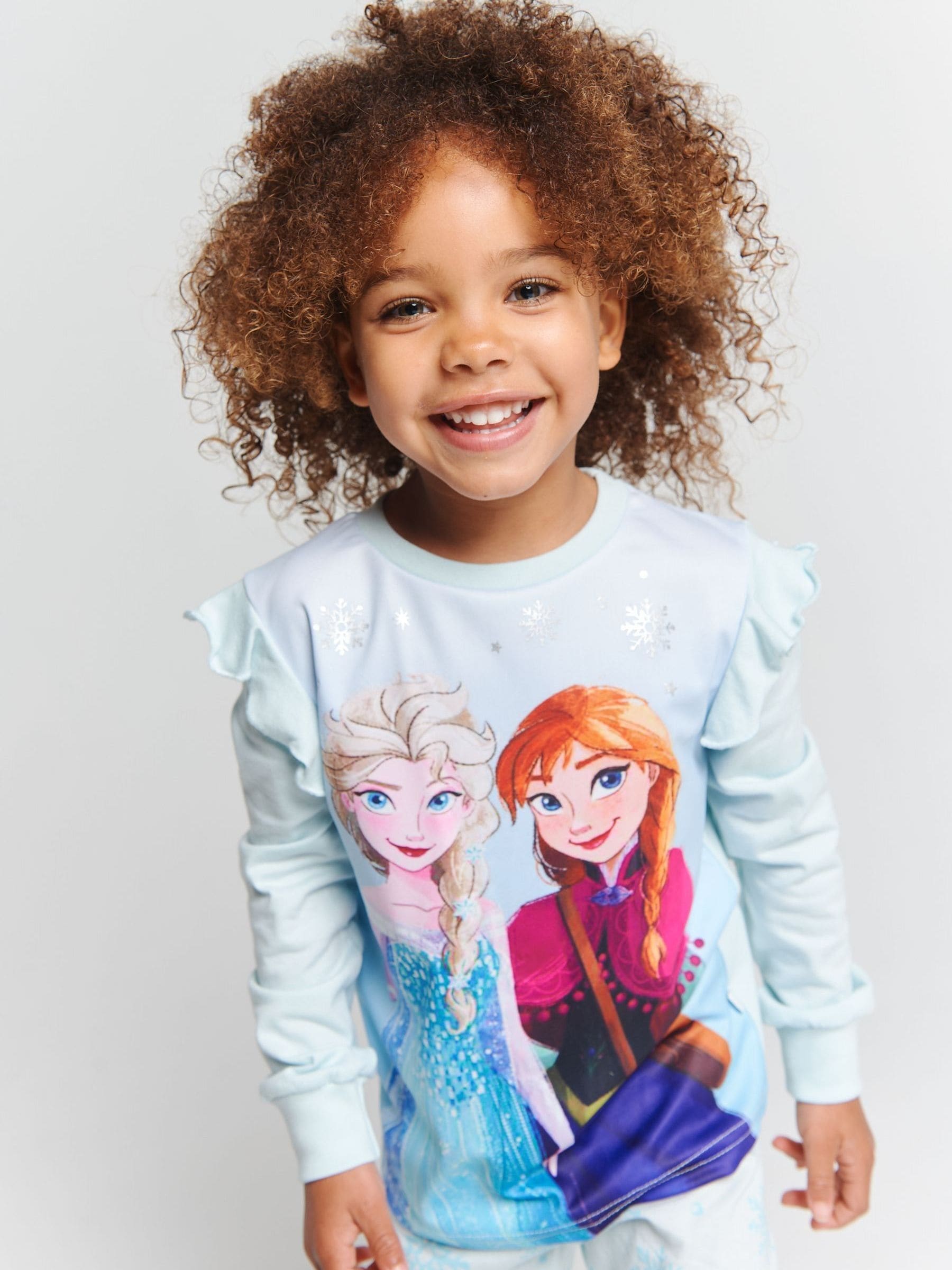 frozen-pyjama-614ixh-1.jpg Buy Brand Threads Blue Disney Frozen Pyjamas Set from Next Netherlands - Afbeelding 1
