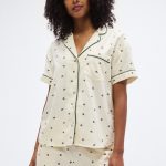 GAP SHORT PJ Pyjama off white/green/crème Zalando.nl