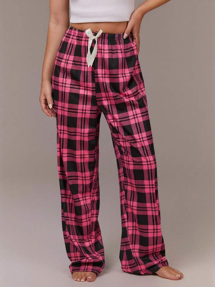 geruite-pyjamabroek-649idp-1.jpg Athîral Geruite pyjamabroek voor dames, casual en modieus voor dagelijks gebruik, herfst en winter | SHEIN Nederland - Afbeelding 1