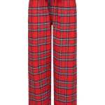 By Louise Dames Pyjamabroek Geruit Flanel Rood