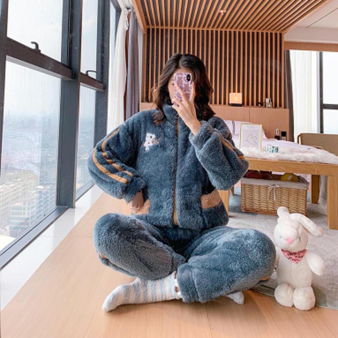 goedkope-pyjama-dames-159ilm-1.jpg Goedkope Winter Dames Warme Huiskleding Nachtkleding Dames Flanel Dikke Coral Fleece Pyjama Grote Maat Pijama kopen — gratis levering, eerlijke reviews met foto's — Joom - Afbeelding 1