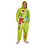 The Grinch Heren Fleece Onesie met Capuchon, Fleece Loungewear Grappige Geschenken voor Hem, Groen, L : Amazon.nl: Kleding, schoenen & sieraden