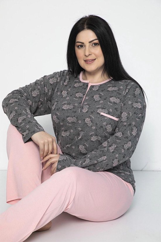 grote-maten-pyjama-dames-801nod-1.jpg Sophia Mila Dames Luxe Pyjama | 2 delige Set | Lange Mouwen | Grote Maten Dames | Plus... | bol - Afbeelding 1