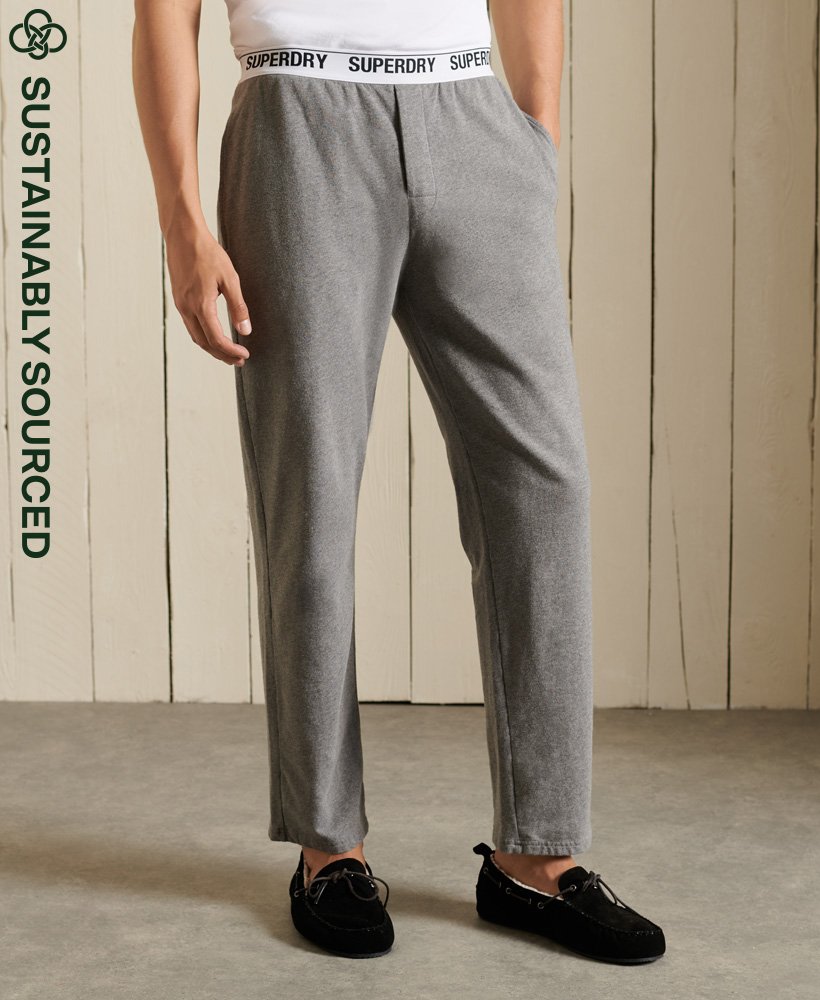 heren-pyjamabroek-740frj-1.jpg Heren Pyjamabroek van biologisch katoen met loopbackstof in grey marl | Superdry NL - Afbeelding 1