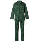 Gentlemen klassieke heren pyjama 9429 met doorknoop 100% katoen groen