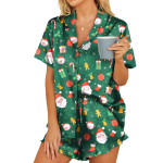 Satijnen Dames Kerst Pyjama Set Luxe & Comfort | SatinGlam