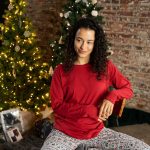 Happy Shorts Happy Shorts Dames Kerst Pyjama Set Met Print Norway Rood
