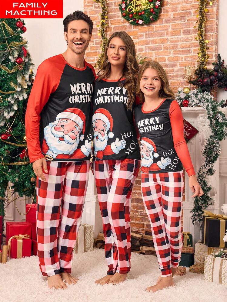 kerst-pyjama-dames-545bcz-1.jpg SHEIN Dames Kerst Pyjama Nachtkleding Feest Familie Bijpassende Pyjama Kerstman Lange Mouw Loungewear Zachte Comfortabele Stof, Geschikt Voor Vakantie Familiebijeenkomsten, Kerstversieringen In Herfst En Winter | SHEIN Nederland - Afbeelding 1