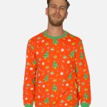 Unieke kerst pyjama heren met rood en groen Snel geleverd!