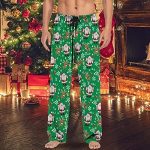 Heren Pyjama Broek Kerstboom Heren Kerst Lou nge Broek Pyjama Broek met Trekkoord en Zakken Heren Kerst Broek, Z09 Groen, XXL : Amazon.nl: Kleding, schoenen & sieraden
