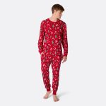 Rode Kerstpatroon Kerstpyjama Heren Grootste assortiment van Nederland | SillySanta