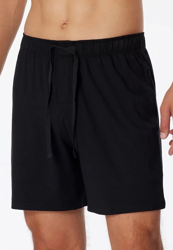 korte-pyjamabroek-heren-293bav-1.jpg Schiesser heren korte pyjamabroek NOS MIX & Relax 50 Zwart | bol - Afbeelding 1