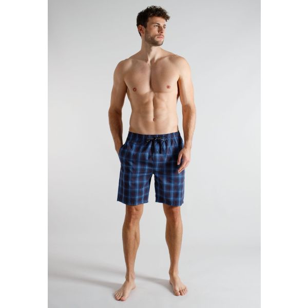 korte-pyjamabroek-heren-553peh-1.jpg Tom Tailor korte heren pyjama broek, blauw geruit | Superondergoed.nl - Afbeelding 1
