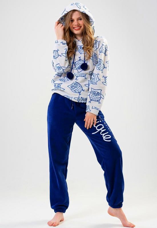 leuke-pyjama-dames-596wfk-1.jpg Vienetta Warme Winter Pyjama Dames Fleece huispak met lange mouw en broek | bol - Afbeelding 1