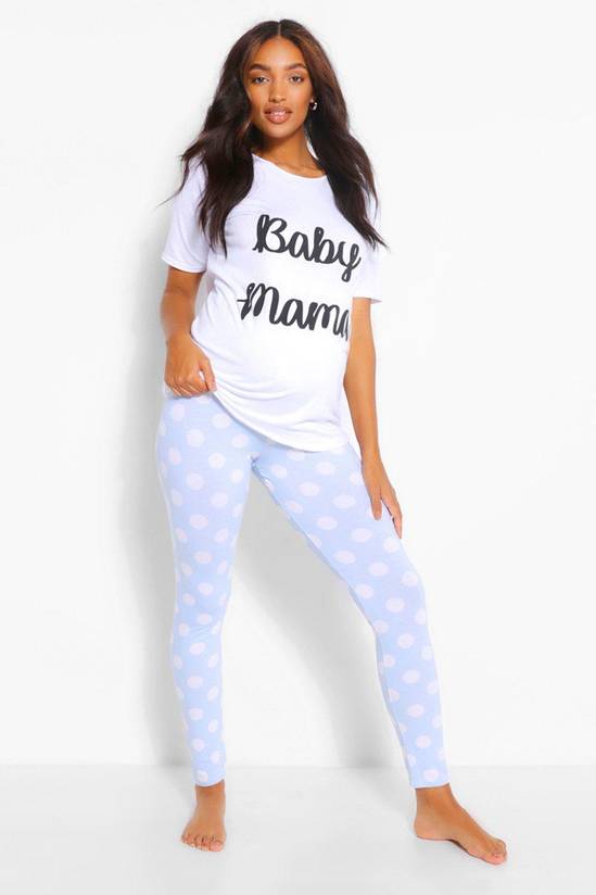 mama-pyjama-003ork-1.jpg Pale Blue Maternity Baby Mama Pyjamas | Boohoo NL - Afbeelding 1