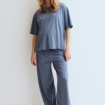MAMA Before & After Katoenen pyjama Duifblauw/stippen DAMES | H&M NL