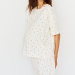 MAMA Before & After Katoenen pyjama Wit/hartjes DAMES | H&M NL